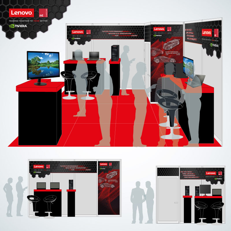 Lenovo exhibition design for NT Cad Cam conference